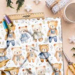 Ткань премиум мембрана семья игрушечных медведей