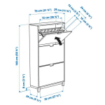 Обувница - STÄLL / STALL IKEA/ СТЭЛЛ ИКЕА, 148х79 см,  деревянный шпон