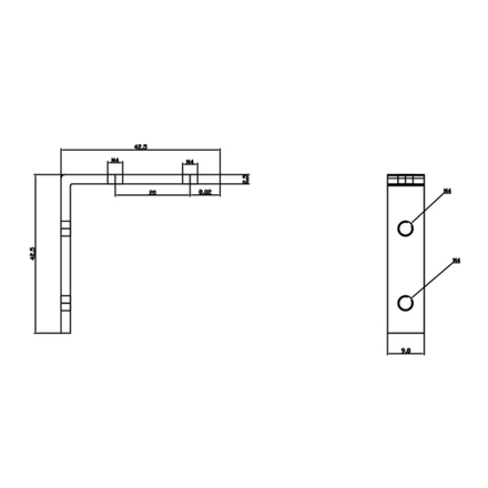 Donel,Угловое соединение для установочного профиля DN18525, 90°,Серия:DN8ALE