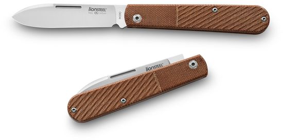 Складной нож Lion Steel "Barlow Slim Roundhead" L/CKS0111 NC O c клинком из стали Böhler M390 Microclean®, рукоять микарта