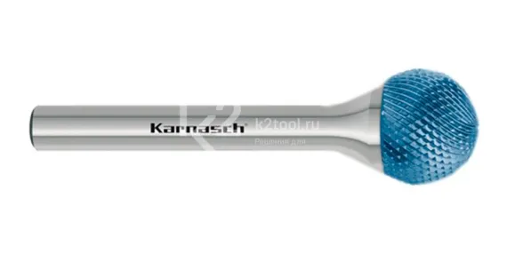 Борфреза твердосплавная Karnasch форма D, 2х1,8х3х38 мм, насечка HP-11 Micro, покрытие Blue-Tec, арт. 11.6083-010