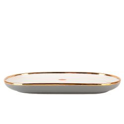 Блюдо сервировочное "Royal line.Gray" 30*16,3*3см. (min4) (транспортная упаковка)