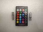 Комплект LED RGB ламп в габариты с пультом LightSpace T10 W5W SMD5050 16 цветов