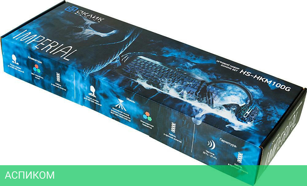 Набор периферии Oklick HS-HKM100G черный