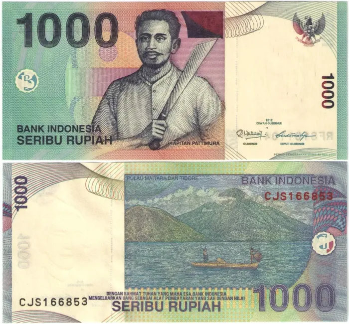 1 000 рупий 2012 Индонезия