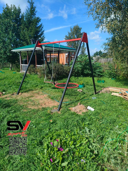 Монтаж уличных качелей Sv Sport