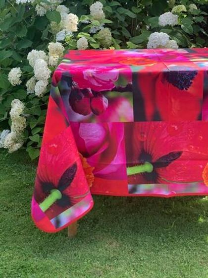 Скатерть 150x180 и 6 салфеток Dreams Fiori Giapponesi водооталкивающая
