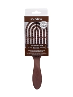 [Solomeya] Расческа массажная для волос с НАТУРАЛЬНОЙ ЩЕТИНОЙ КОРИЧНЕВАЯ Hair Brush With Natural Boar Bristle Brown, 1шт