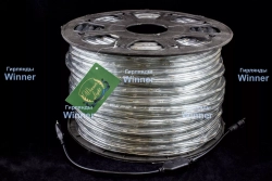 Дюралайт круглый _ 10.5 мм., 220V, 3-жилы, синие LED лампы 24 шт на 1 м., бухта 50 м, силикон, Winner (05.50.10,5.24B)