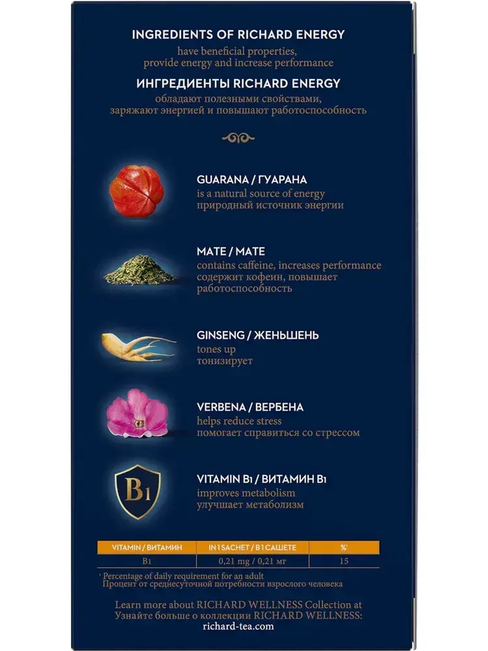 Чай в пакетиках Richard Энергия, 20 шт