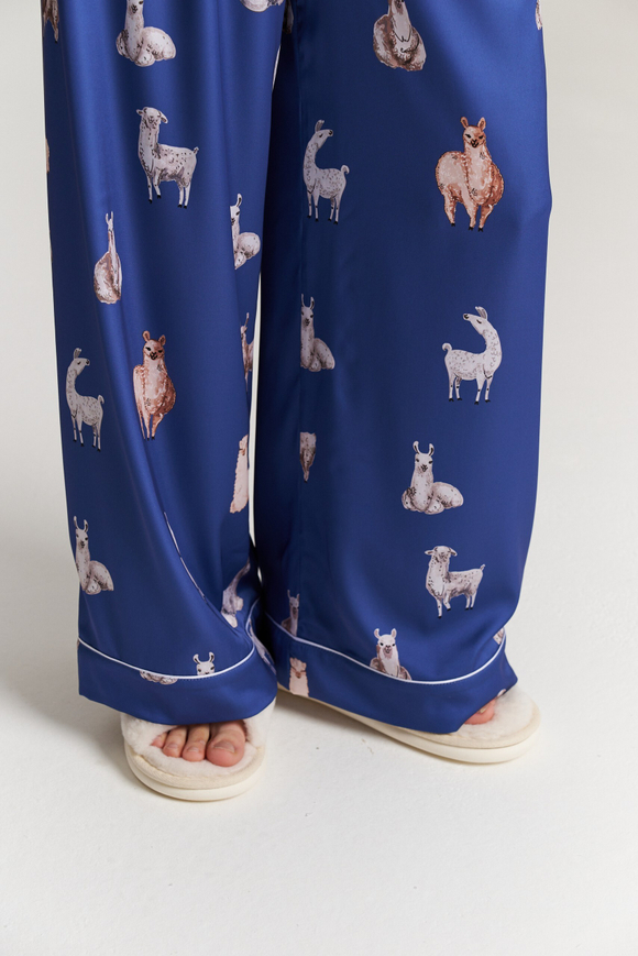 Шелковые брюки с кантом - альпака