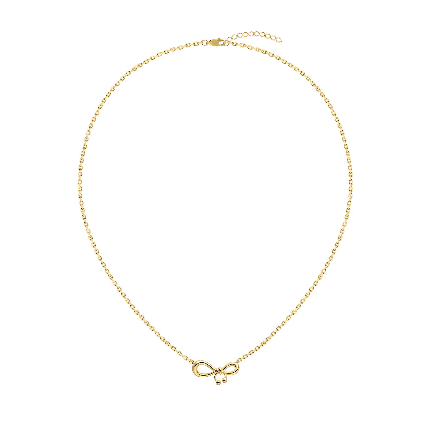 Колье Pierced Bow Necklace - Gold