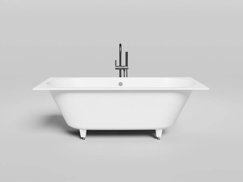 CRONO SYMMETRY EDGE Ванна 180x80 встраиваемая с овальной чашей, белый матовый BT-CRNSYMEG-18080-NOF-WM