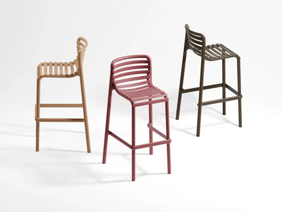 Барный стул Doga Stool 75 см, марсала