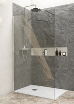 Перегородка Roca Metropolis Walk-In 1200x2000 мм, профиль хром, стекло прозрачное ZRU9307679