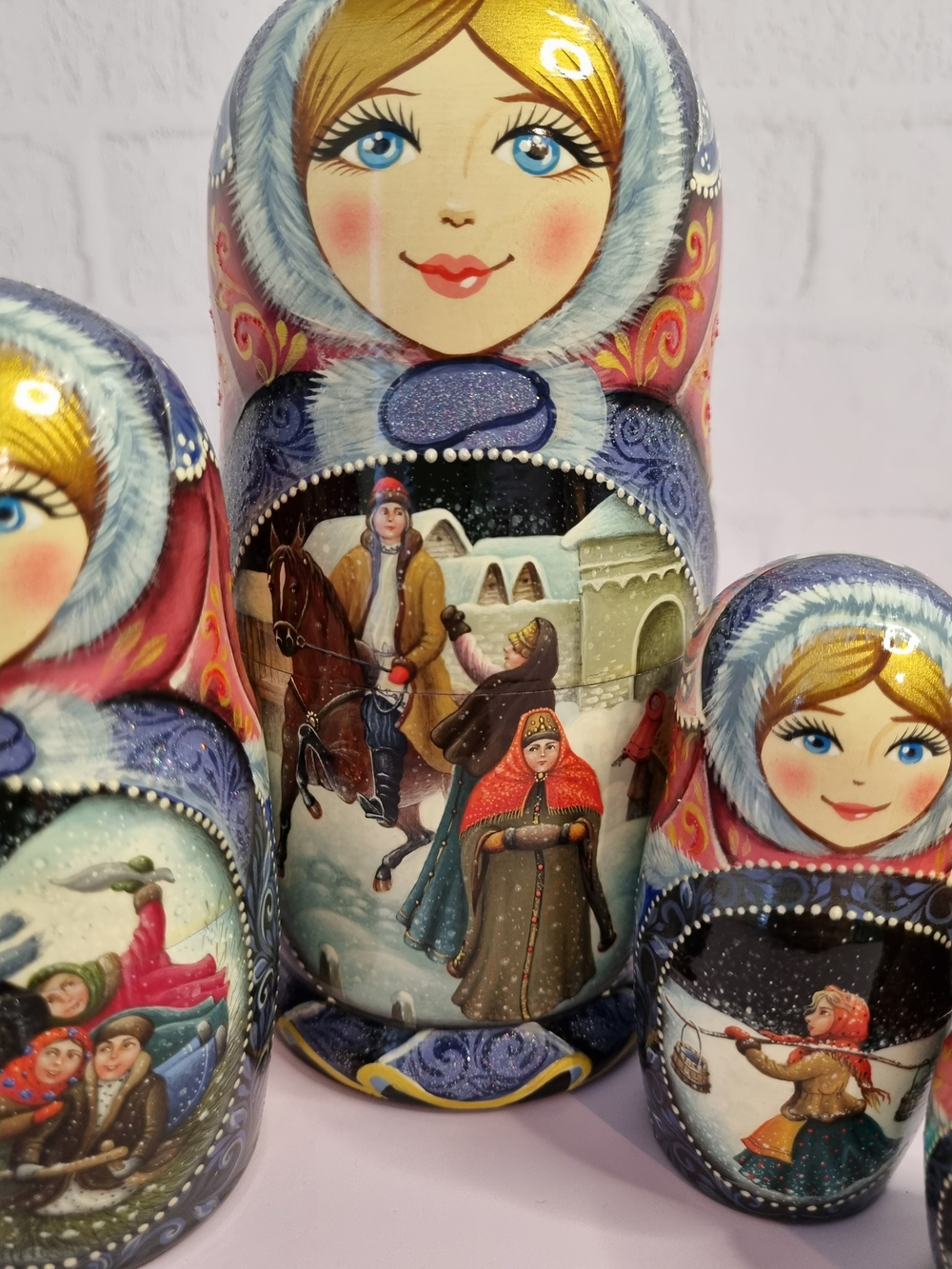 Матрешка 18см "Русские мотивы" 5 мест