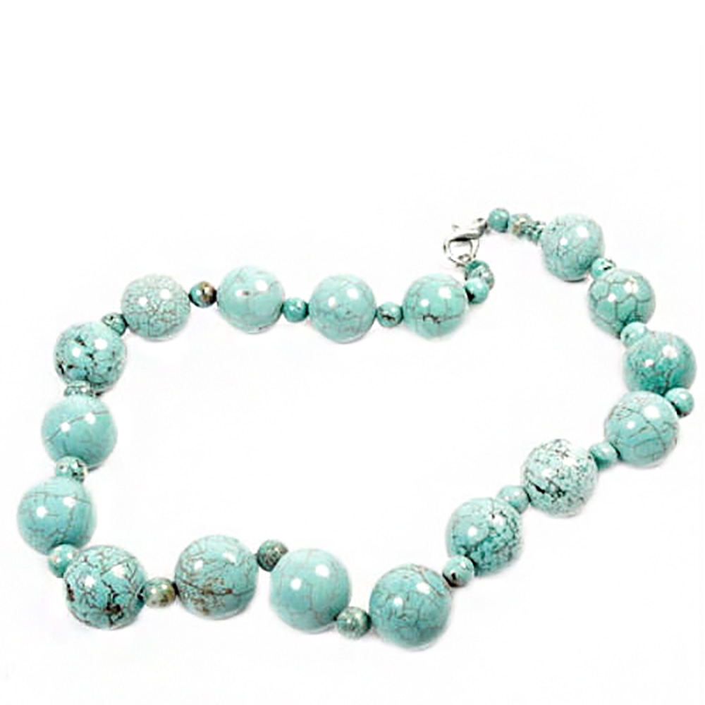 Бусы "Келли" бирюза бледно-голубая асс.