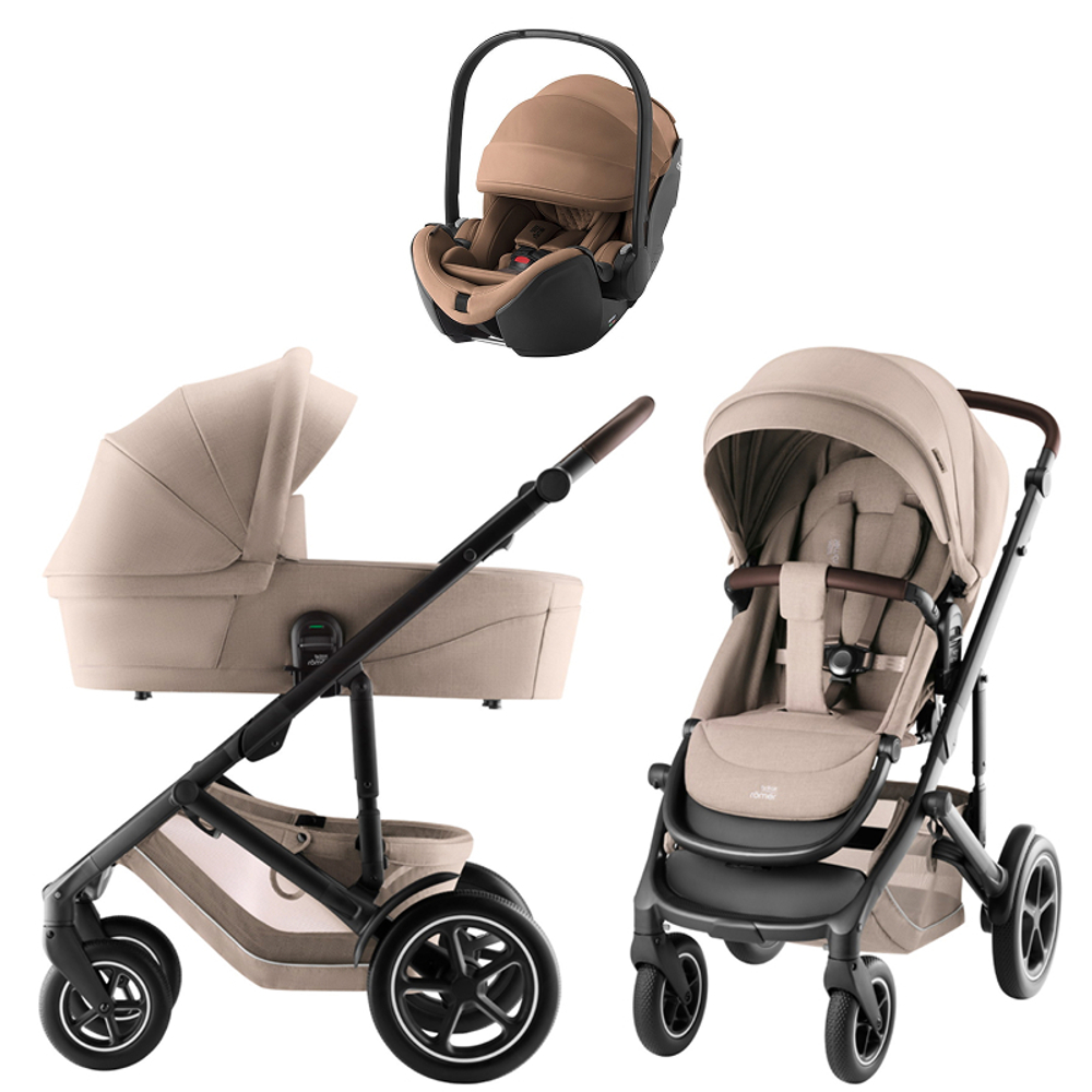 Коляска 3 в 1 Britax Roemer Smile 5Z Style и автокресло Baby-Safe PRO LUX Warm Caramel Teak