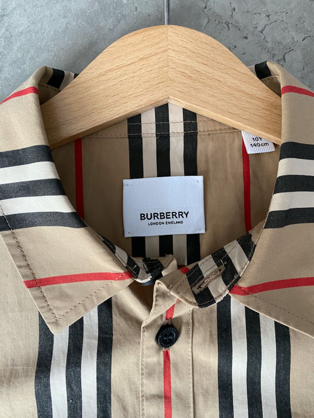 Хлопковая рубашка Burberry, 140