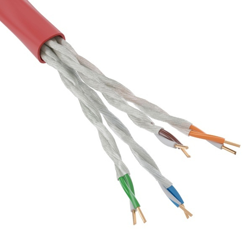 Кабель витая пара неэкранированный U/UTP 24AWG нг(А)-FRHF cat 5e красный 4 пары [305м] DKC (провод для интернета) RN5EUUA04RD