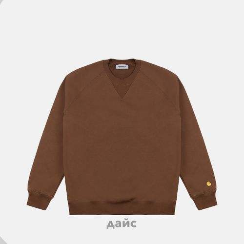 Толстовка мужская Carhartt WIP Chase Sweatshirt артикул:I033660_chocolate - купить в магазине Дайс