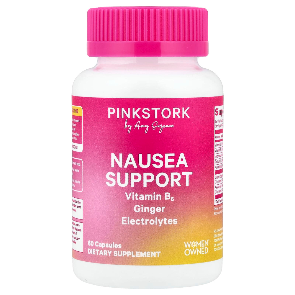 Pink Stork, средство от тошноты, 60 капсул