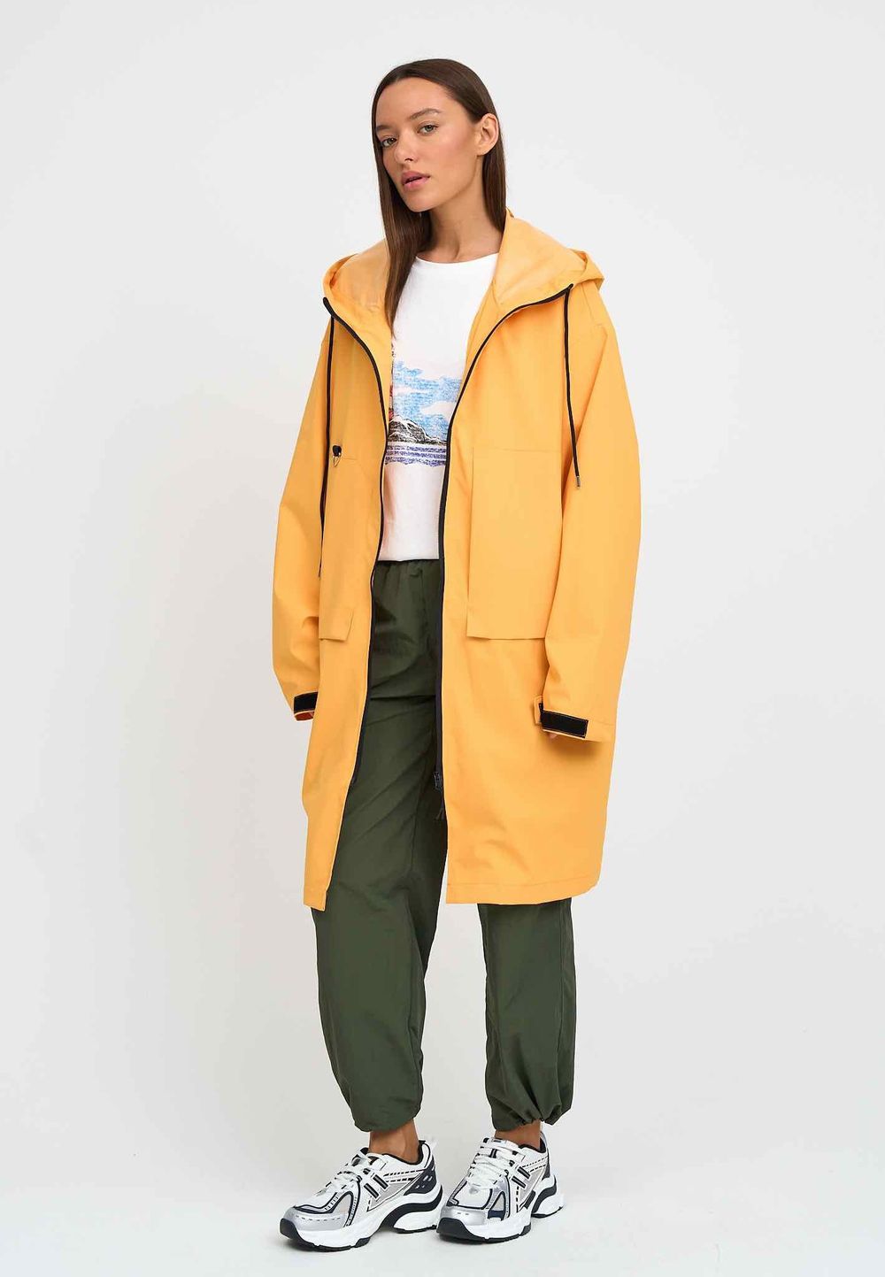 Плащ Kefirmaykifer Оверсайз желтый