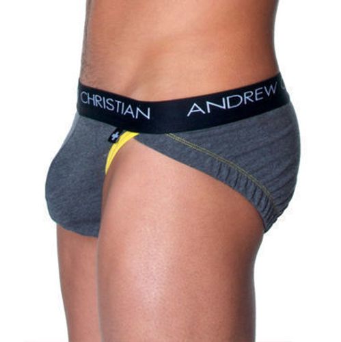 Мужские трусы брифы Andrew Christian Flashlift Brief Pro Charcoal  AC42