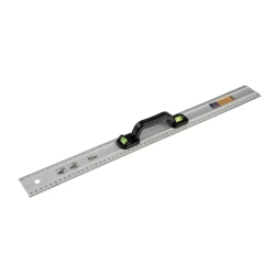 Линейка-уровень Тундра, металлическая, пластиковая ручка, 2 глазка, 600 мм