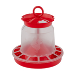 Кормушка для птиц с колбой 5 л цвет красный