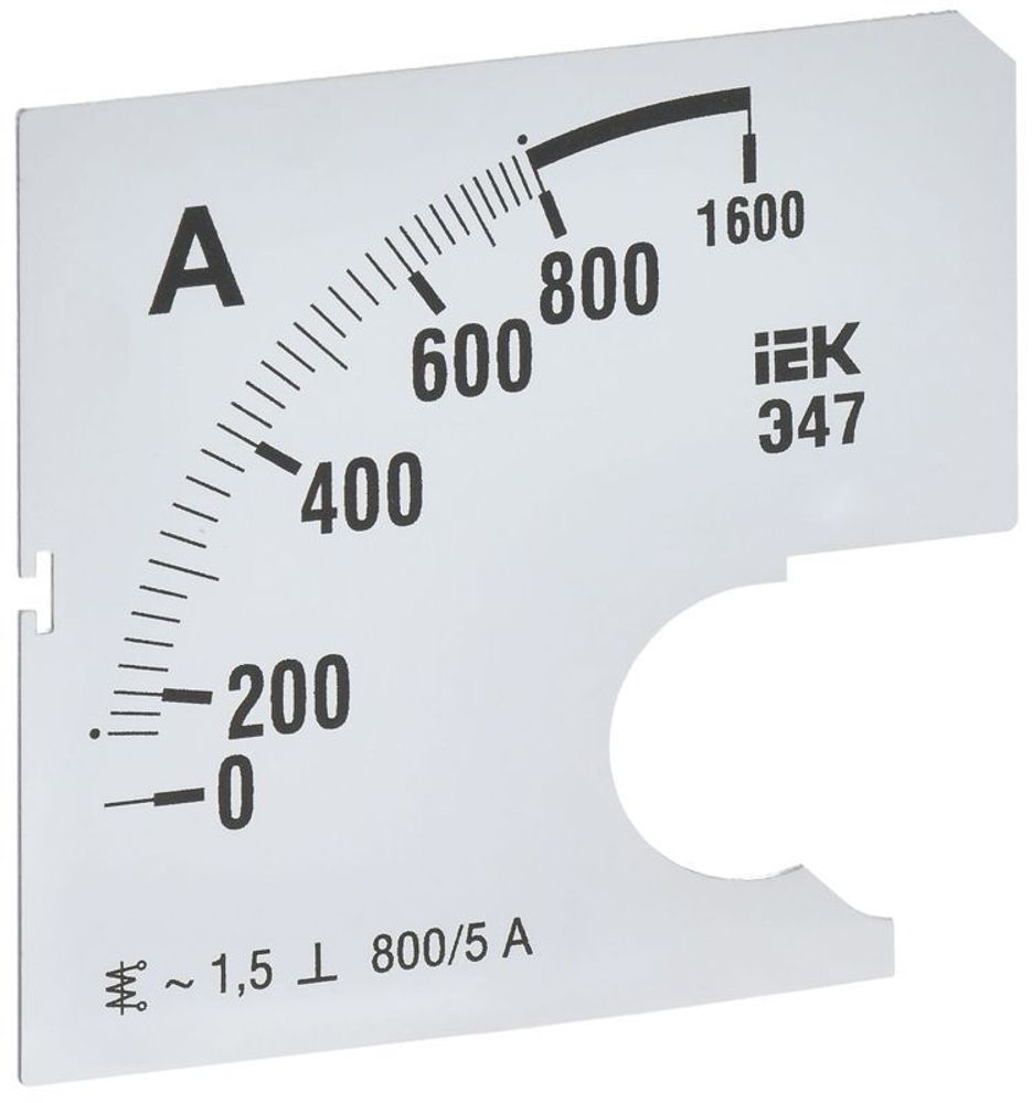 Шкала сменная для амперметра Э47 800/5А-1.5 72х72мм IEK IPA10D-SC-0800 Шкала сменная для амперметра Э47 800/5А-1.5 72х72мм IEK IPA10D-SC-0800