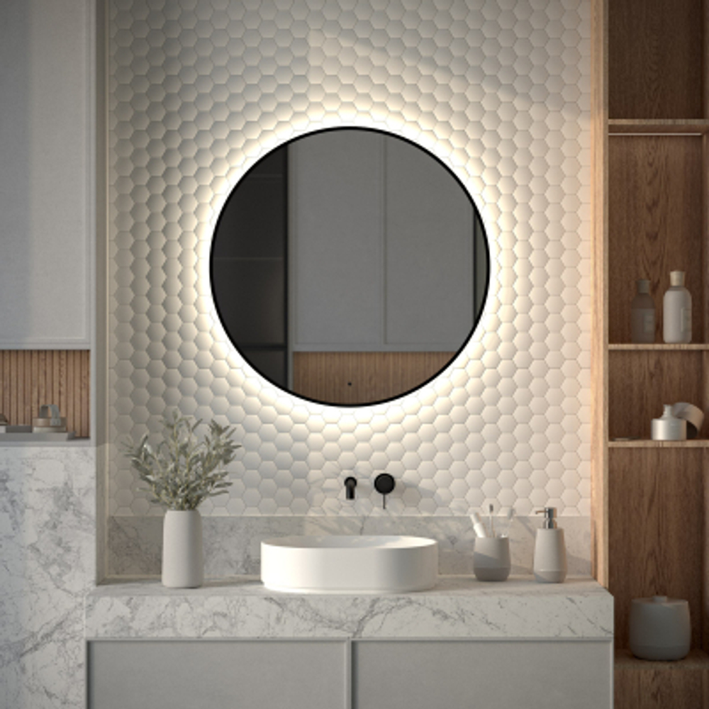 Зеркало Defesto LED 25W нейтральный свет AURA D 80 см