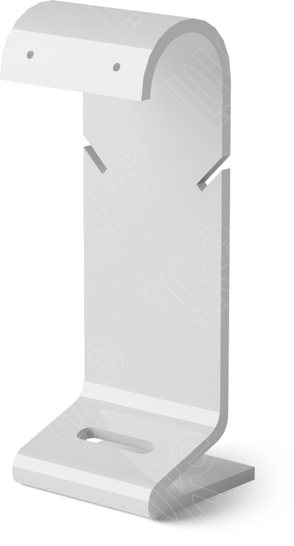 Подставка для гарнитура/кобра/2 отверстия/2 боковые прорези/ячейка/ПЭТ карман для бирки/Н-110 мм.