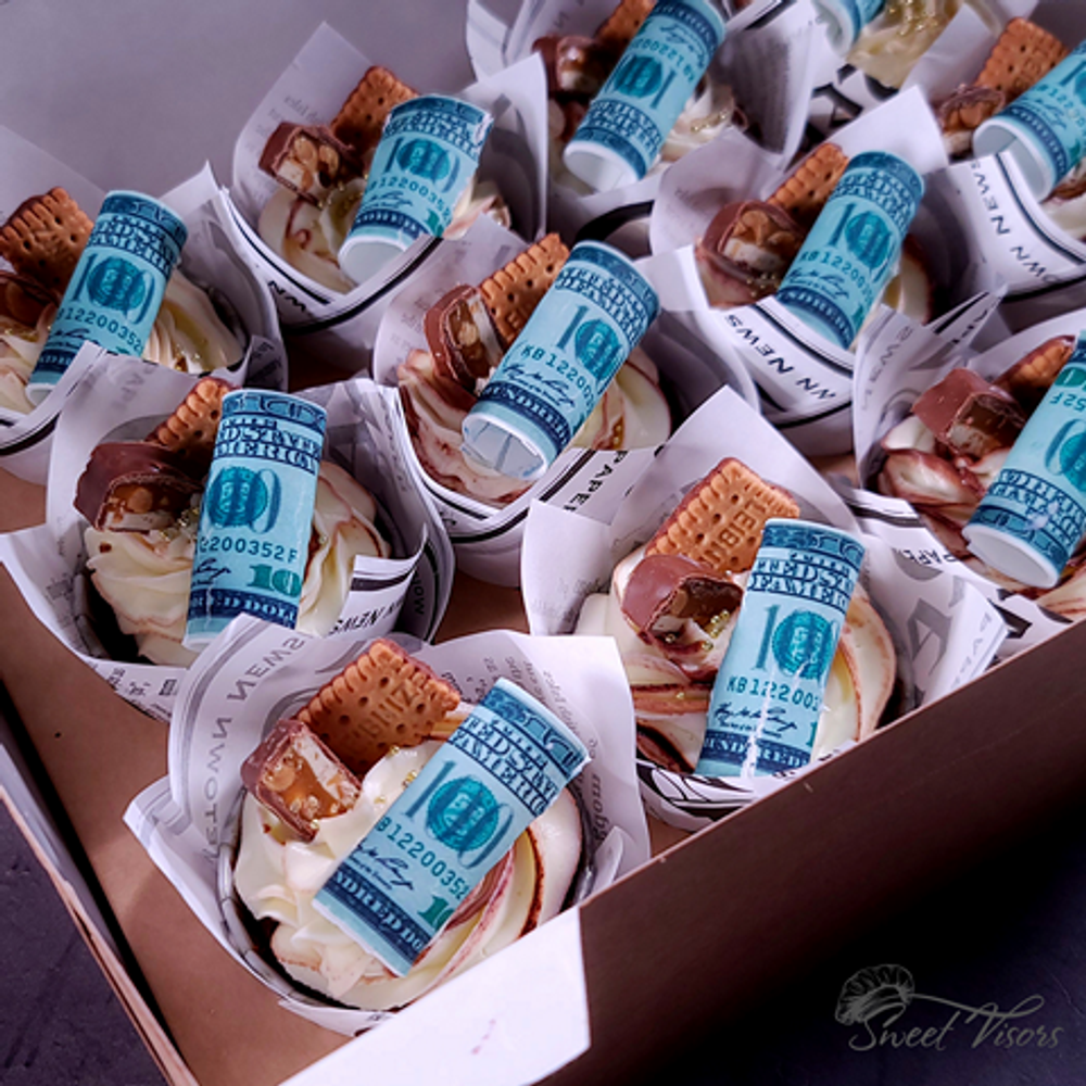 Капкейки Деньги кондитерская Sweet Visors Сладкие Козырьки. Кондитер Светлана Дегтерева. Десерты ручной работы на заказ в СПБ. Мы создаем сладкие истории на любой вкус.