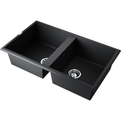 Мойка Omoikiri Tedori 86-2-BL Tetogranit/черный