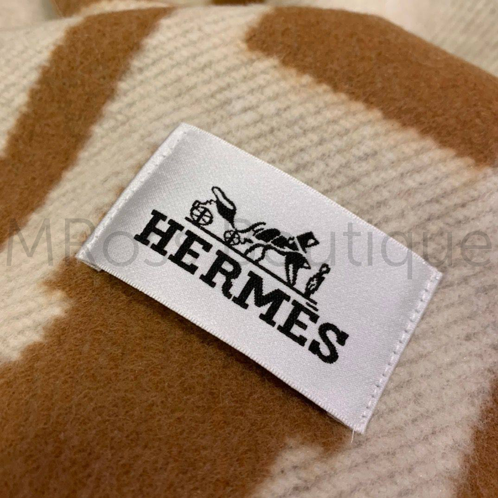 Коричневый плед H Hermes