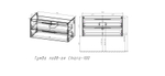 База под раковину Chiara 2D 1000 подвесная, 2 выкатных ящика soft-close, N.Oak, , шт