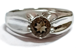 Ювелирное кольцо из серебра,вставка раух-топаз