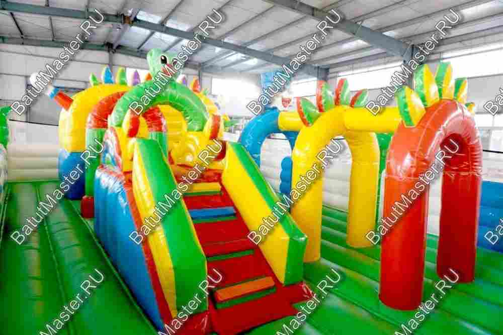 Коммерческий надувной батут "Радужный город" 12*6*3 м