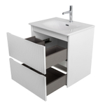 Тумба с раковиной подвесная BelBagno UNO-MINI-500-2C-SO-BO Bianco Opaco, раковина белая BB-8099-3-50