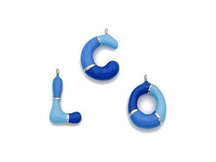 Подвеска "Буква" цветная эмаль (в ассортименте)