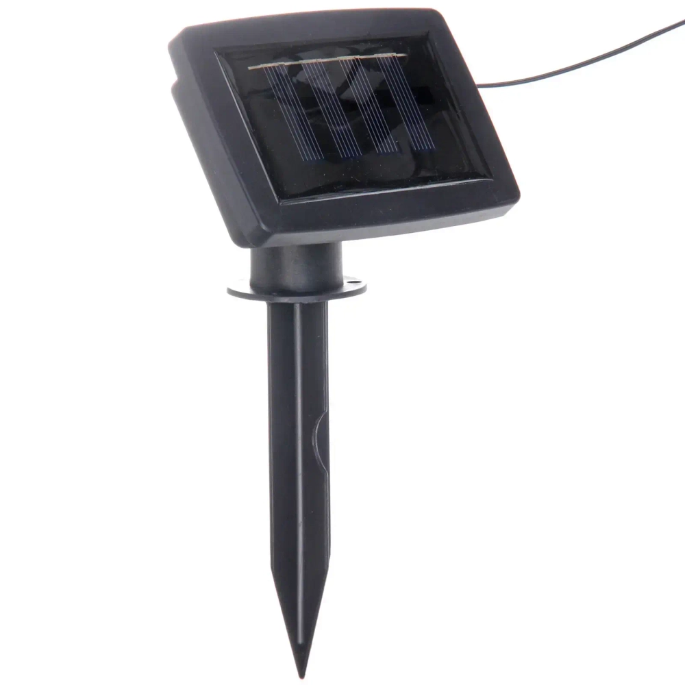 Гирлянда для улицы «Фонари» 4 м 10 ламп LED (10*8 см) чёрн.пров, 1 реж.,IP-54, Эффект горящего пламени (солнечная батарея)