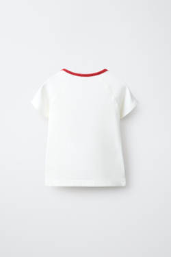 ZARA ФУТБОЛКА С ПРИНТОМ ROLLING STONES ©, БЕЛЫЙ