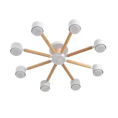 8306/8C COMFI белый, дерево/металл Светильник потолочный GX53 LED 8*7W 220V VUDI