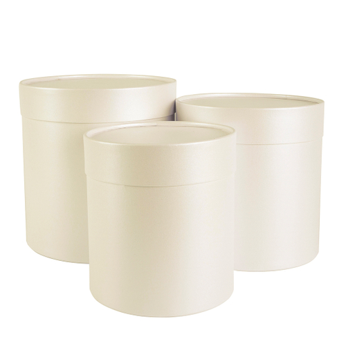 Коробка Цилиндр, Шампань, Перламутр, 14*14 см, 1 шт..