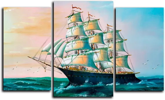 Модульная картина "Морской корабль"