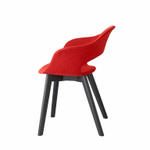 Кресло с обивкой Scab Design Natural Lady B Pop, черный бук, красный