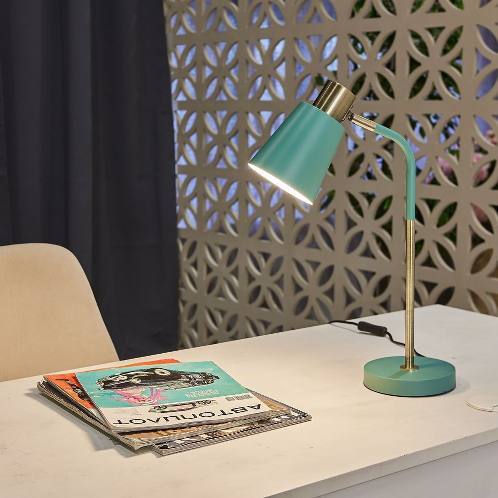 UML-B700 E27 GREEN Светильник настольный. 40W. Цоколь Е27. Механический выключатель. Зелёный. ТМ Uniel