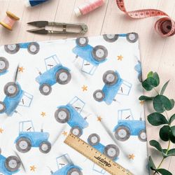 Ткань дюспо синий трактор