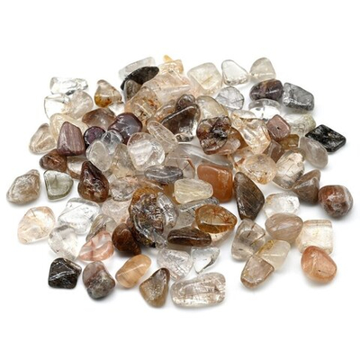 Агат волосатик золотой галтовка фракция 10-20мм, упаковка 100гр. (парт. №2)